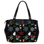 Illustration Xmas Christmas Thanks Giving Pattern Oversize Office Handbag (2 Sides) Back