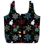 Illustration Xmas Christmas Thanks Giving Pattern Full Print Recycle Bag (XL) Front