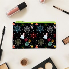 Illustration Xmas Christmas Thanks Giving Pattern Cosmetic Bag (xs) by danenraven