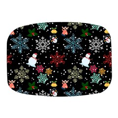 Illustration Xmas Christmas Thanks Giving Pattern Mini Square Pill Box by danenraven