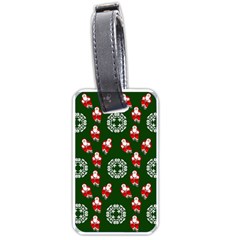 Xmas Christmas Background Luggage Tag (one Side) by danenraven