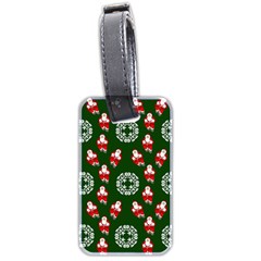 Xmas Christmas Background Luggage Tag (two Sides) by danenraven