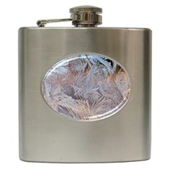 Window Pattern Winter Frost Hip Flask (6 Oz) by danenraven