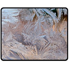 Window Pattern Winter Frost Fleece Blanket (medium)  by danenraven