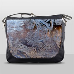 Window Pattern Winter Frost Messenger Bag by danenraven