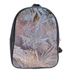 Window Pattern Winter Frost School Bag (xl) by danenraven