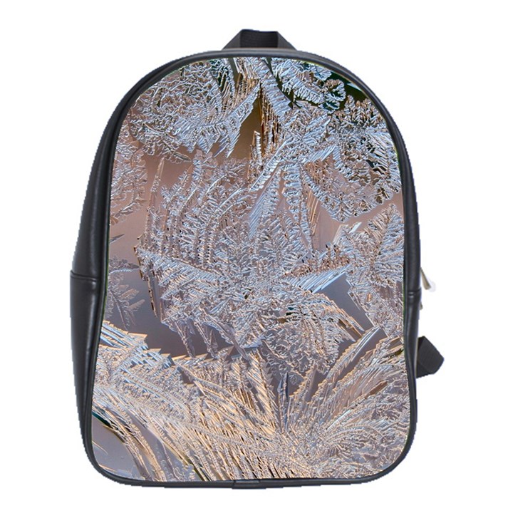 Window Pattern Winter Frost School Bag (XL)