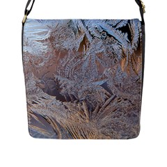 Window Pattern Winter Frost Flap Closure Messenger Bag (l) by danenraven