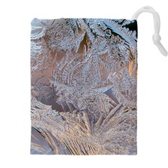 Window Pattern Winter Frost Drawstring Pouch (4xl)