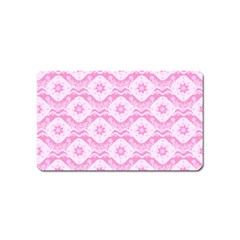 Illustration Background Pink Flower Abstract Pattern Magnet (name Card) by danenraven