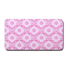 Illustration Background Pink Flower Abstract Pattern Medium Bar Mats by danenraven