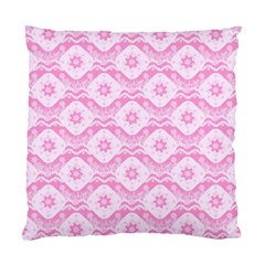 Illustration Background Pink Flower Abstract Pattern Standard Cushion Case (two Sides) by danenraven