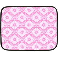 Illustration Background Pink Flower Abstract Pattern Fleece Blanket (mini) by danenraven