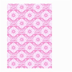 Illustration Background Pink Flower Abstract Pattern Small Garden Flag (two Sides) by danenraven