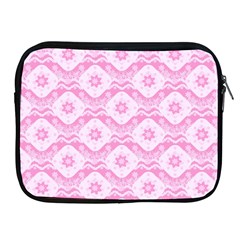 Illustration Background Pink Flower Abstract Pattern Apple Ipad 2/3/4 Zipper Cases by danenraven