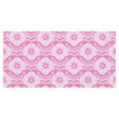 Illustration Background Pink Flower Abstract Pattern Banner And Sign 6  X 3 