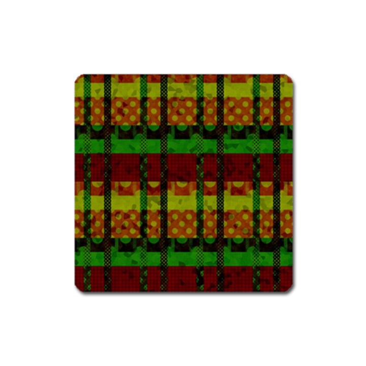 Illustration Background Pattern Texture Design Square Magnet