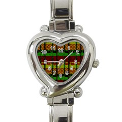 Illustration Background Pattern Texture Design Heart Italian Charm Watch by danenraven