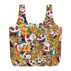 Background Christmas Santa Claus Full Print Recycle Bag (l) by danenraven