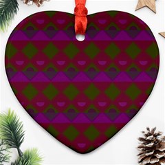 Illustration Argyle Pattern Argyle Background Ornament (heart) by danenraven