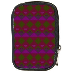 Illustration Argyle Pattern Argyle Background Compact Camera Leather Case by danenraven