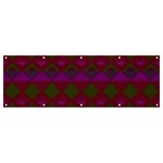 Illustration Argyle Pattern Argyle Background Banner and Sign 12  x 4  Front