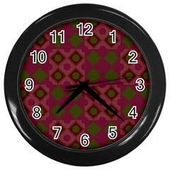 Illustration Background Abstract Pattern Texture Design Wall Clock (black) by danenraven