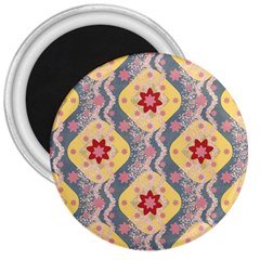 Background Flower Abstract Pattern 3  Magnets