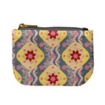 Background Flower Abstract Pattern Mini Coin Purse Front