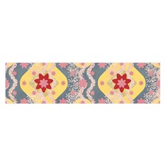 Background Flower Abstract Pattern Oblong Satin Scarf (16  X 60 ) by danenraven