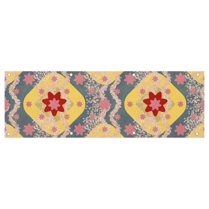 Background Flower Abstract Pattern Banner and Sign 9  x 3 