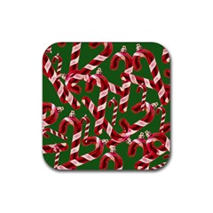 Christmas Wrapping Paper Abstract Rubber Coaster (square) by danenraven