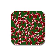 Christmas Wrapping Paper Abstract Rubber Square Coaster (4 Pack) by danenraven