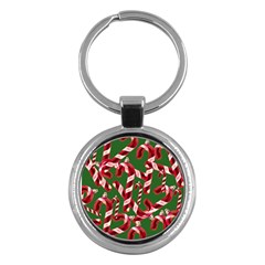 Christmas Wrapping Paper Abstract Key Chain (round) by danenraven