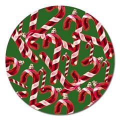 Christmas Wrapping Paper Abstract Magnet 5  (round) by danenraven