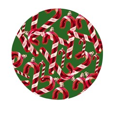 Christmas Wrapping Paper Abstract Mini Round Pill Box by danenraven