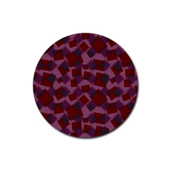 Illustration Art Background Pattern Texture Design Rubber Coaster (round) by danenraven