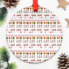 Christmas Holiday Xmas Winter Round Ornament (two Sides) by danenraven