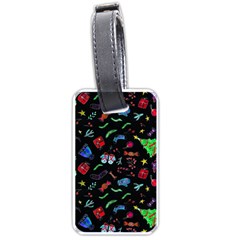 Happy New Year Christmas Xmast Background Luggage Tag (one Side) by danenraven