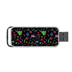 Happy New Year Christmas Xmast Background Portable Usb Flash (one Side) by danenraven