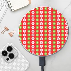 Illustration Festive Pattern Christmas Holiday Wireless Charger by danenraven