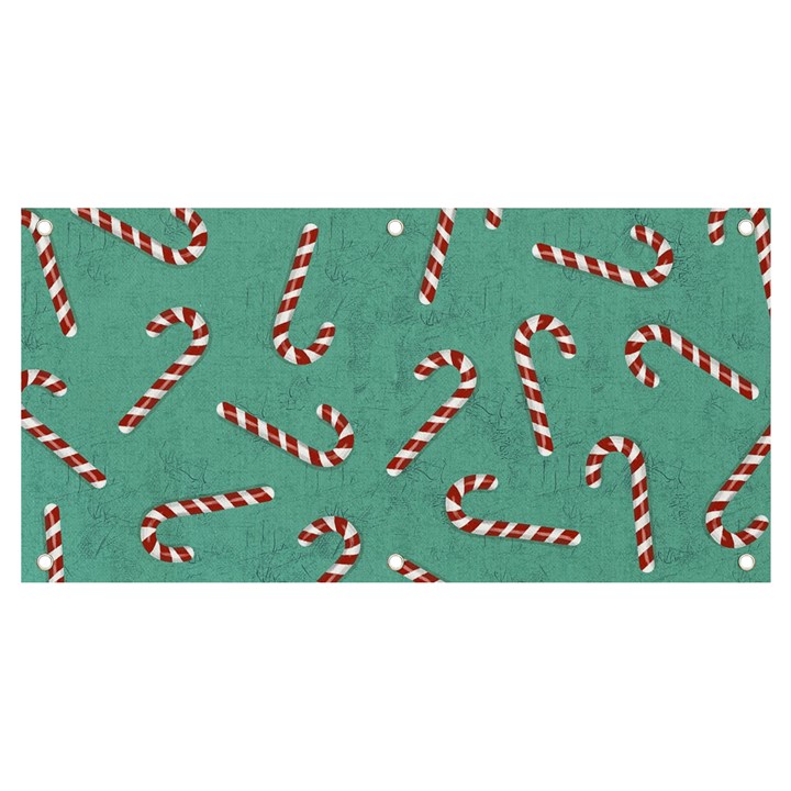 Christmas Candy Cane Background Banner and Sign 4  x 2 