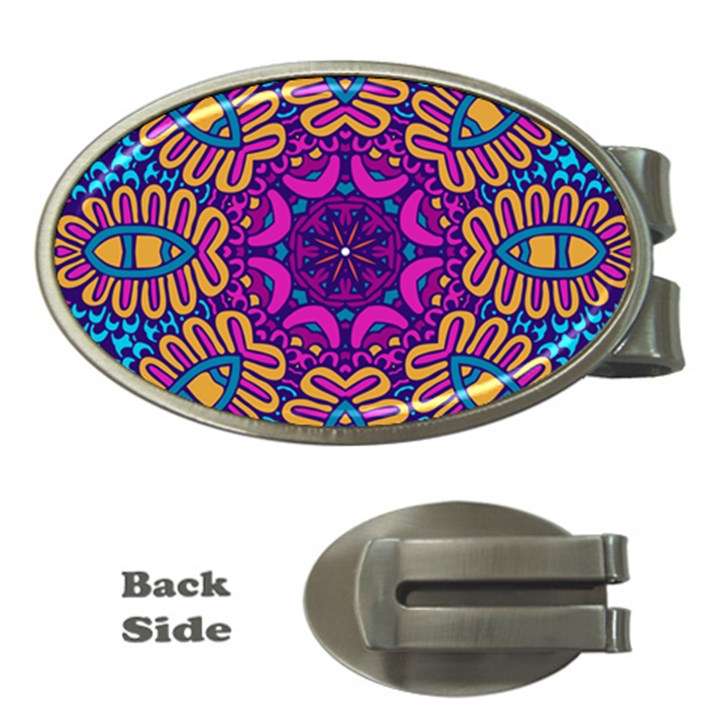 Mandala Fishes Money Clips (Oval) 