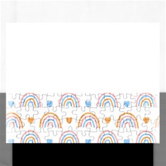 Rainbow Pattern Rectangular Jigsaw Puzzl by ConteMonfrey