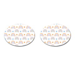 Rainbow Pattern Cufflinks (oval) by ConteMonfrey