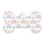 Rainbow Pattern Dog Tag Bone (Two Sides) Front