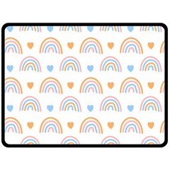 Rainbow Pattern Fleece Blanket (large)  by ConteMonfrey