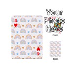 Rainbow Pattern Playing Cards 54 Designs (Mini) Front - Heart4