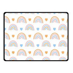 Rainbow Pattern Double Sided Fleece Blanket (small)  by ConteMonfrey