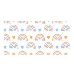 Rainbow Pattern Satin Wrap 35  X 70  by ConteMonfrey